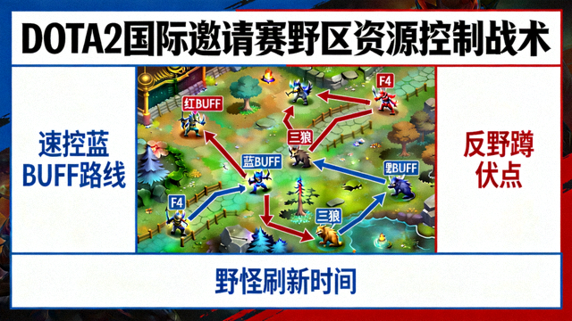 DOTA2国际邀请赛野区资源控制战术示意图